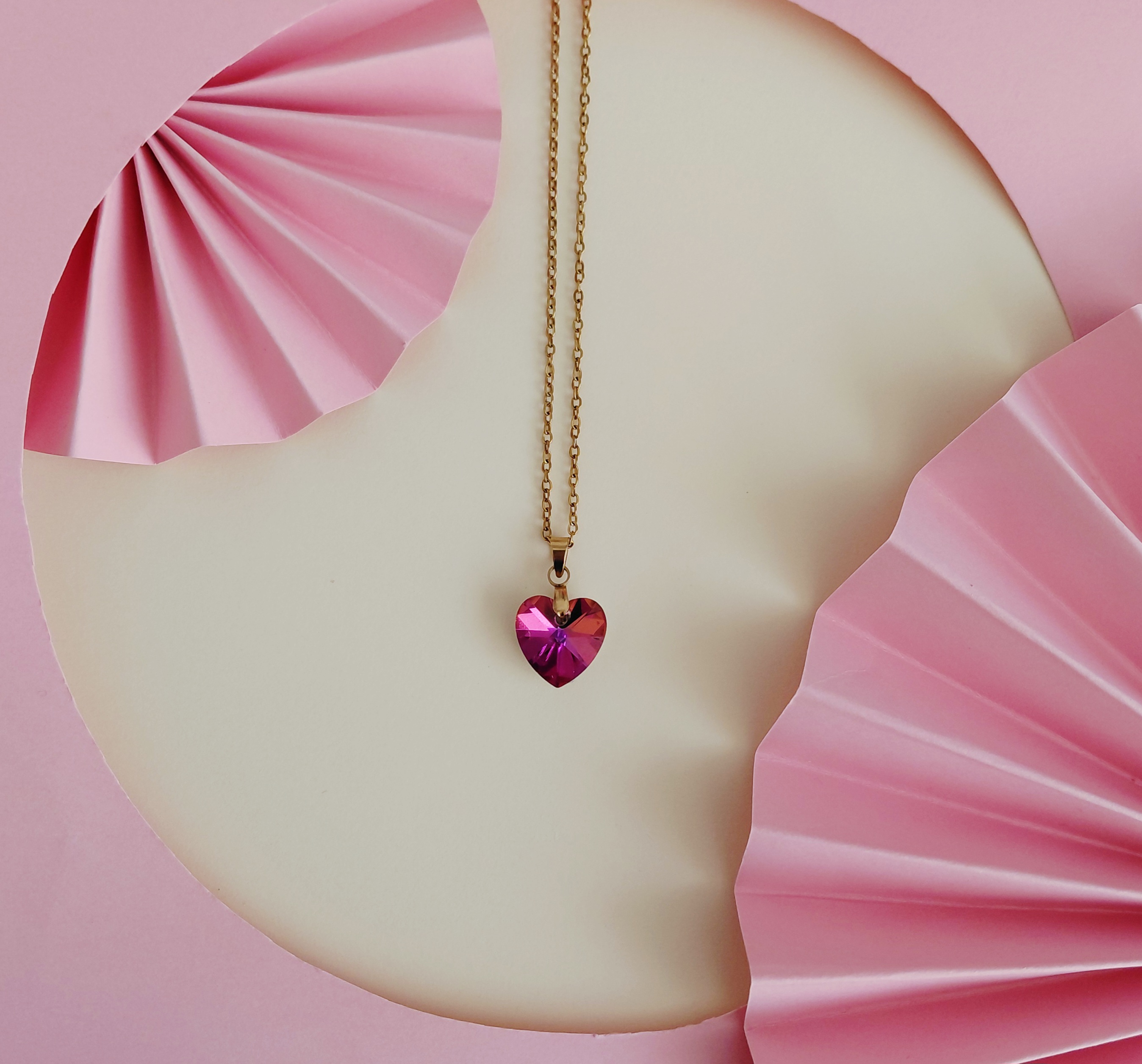 گردنبند قلب هفت رنگ